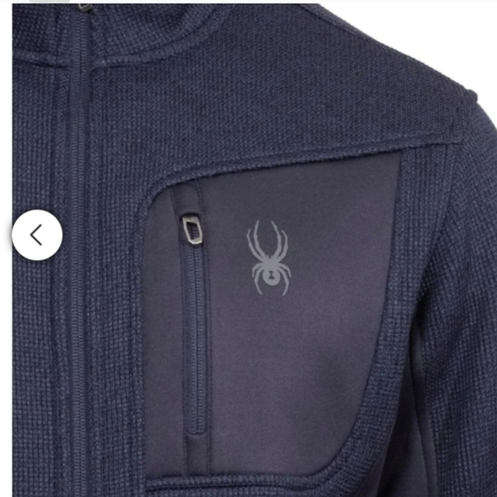 Spyder Men’s Full Zip nwt blue - Picture 4 of 5